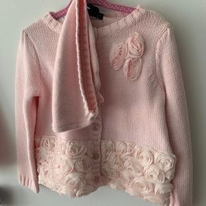 NEW!! Cynthia Rowley Girls cardigan & hat 18M